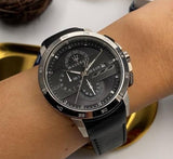 Maserati Ingegno Chronograph Black Dial Black Leather Strap Watch For Men - R8871619004 Buy Now By Maserati