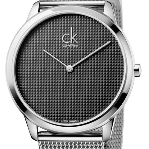 Calvin Klein Minimal Grey Dial Silver Mesh Bracelet Watch for Women - K3M2312X Buy Now By Calvin Klein