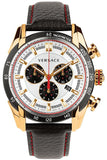 Versace V-Ray Chronograph White Dial Black Leather Strap Watch for Men - VDB040014 Buy Now By Versace