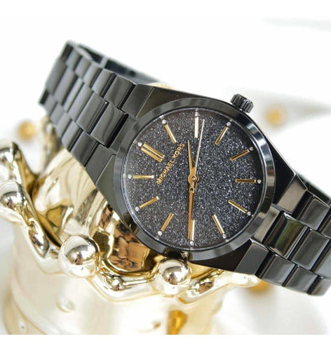 Michael Kors Channing Quartz Black Dial Black Steel Strap Watch For Women - MK6625 Buy Now By Michael Kors