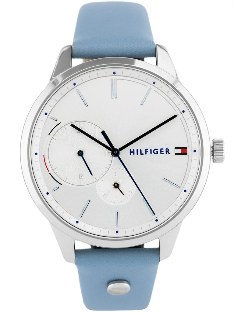 Tommy Hilfiger Brooke Silver Dial Blue Leather Strap Watch for Women - 1782023 Buy Now By Tommy Hilfiger