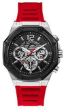 Guess Momentum Black Dial Red Rubber Strap Watch for Men - GW0263G3 Buy Now By Guess