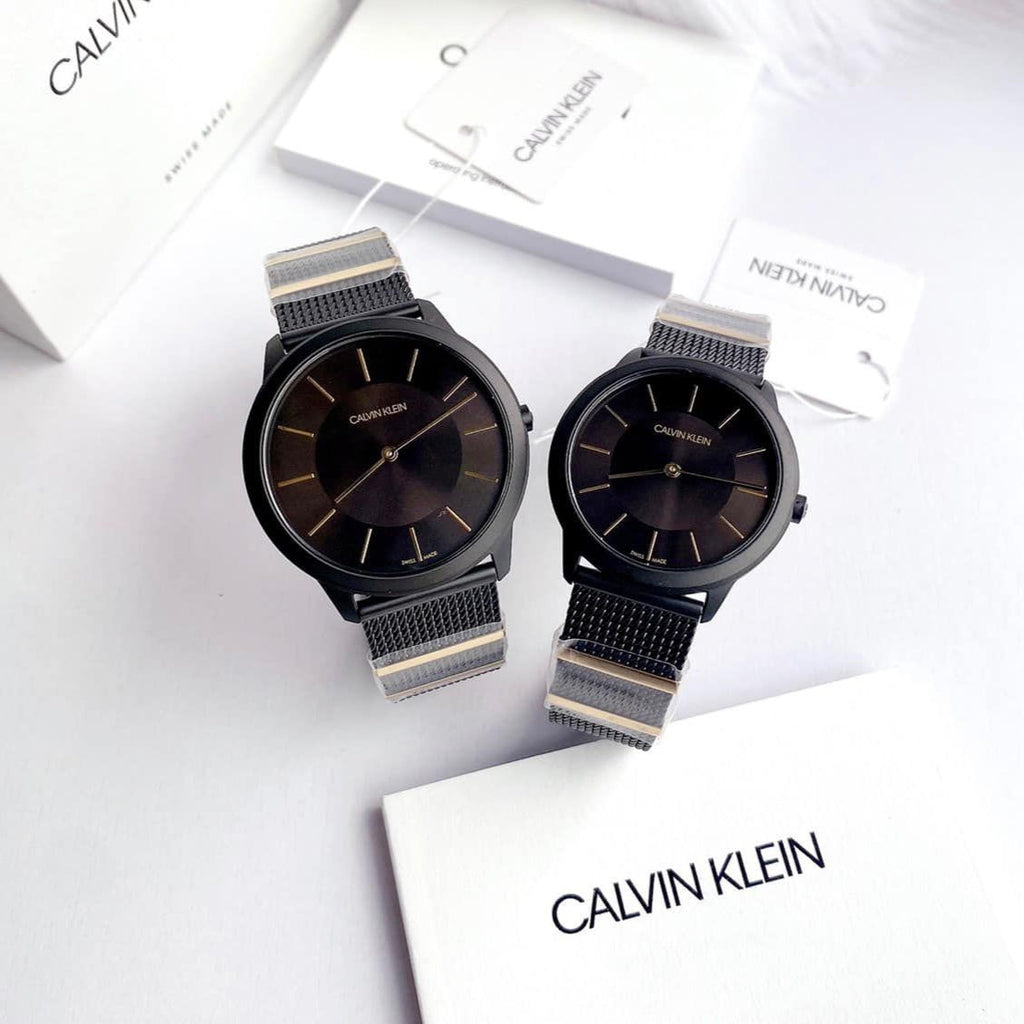 Calvin Klein Minimal Black Dial Black Steel Strap Watch For Men - K3M524Z1 Buy Now By Calvin Klein
