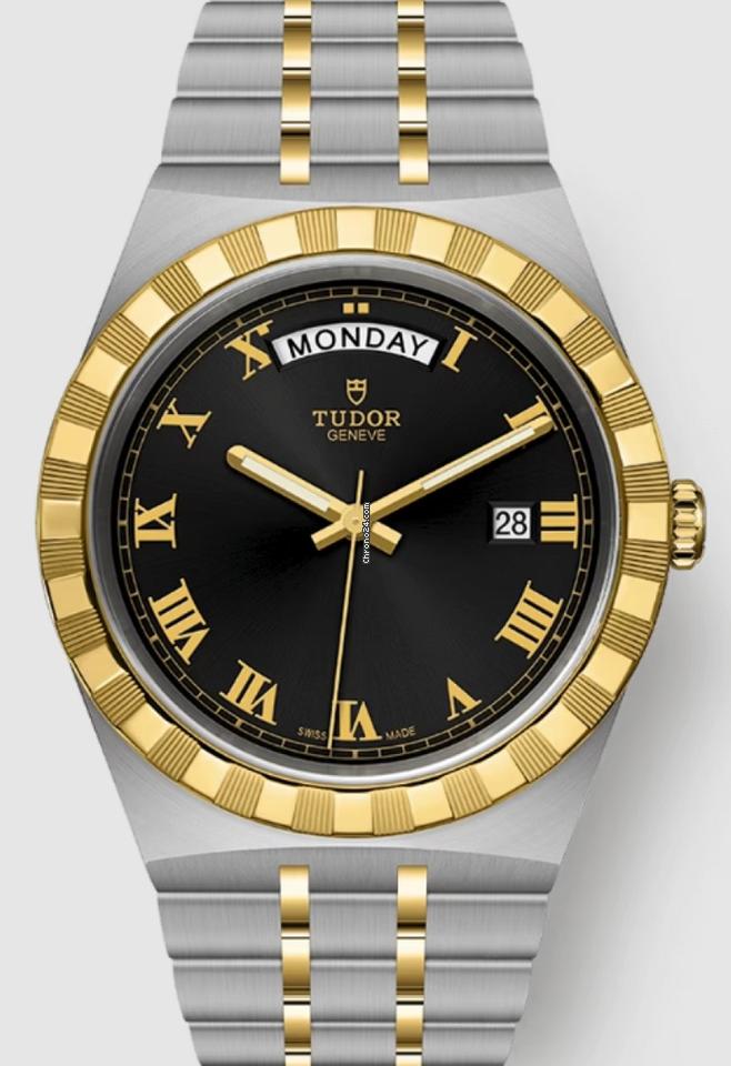 Tudor Royal Automatic Black Dial Two Tone Steel Strap Watch for Men - M28603-0003 Buy Now By Tudor