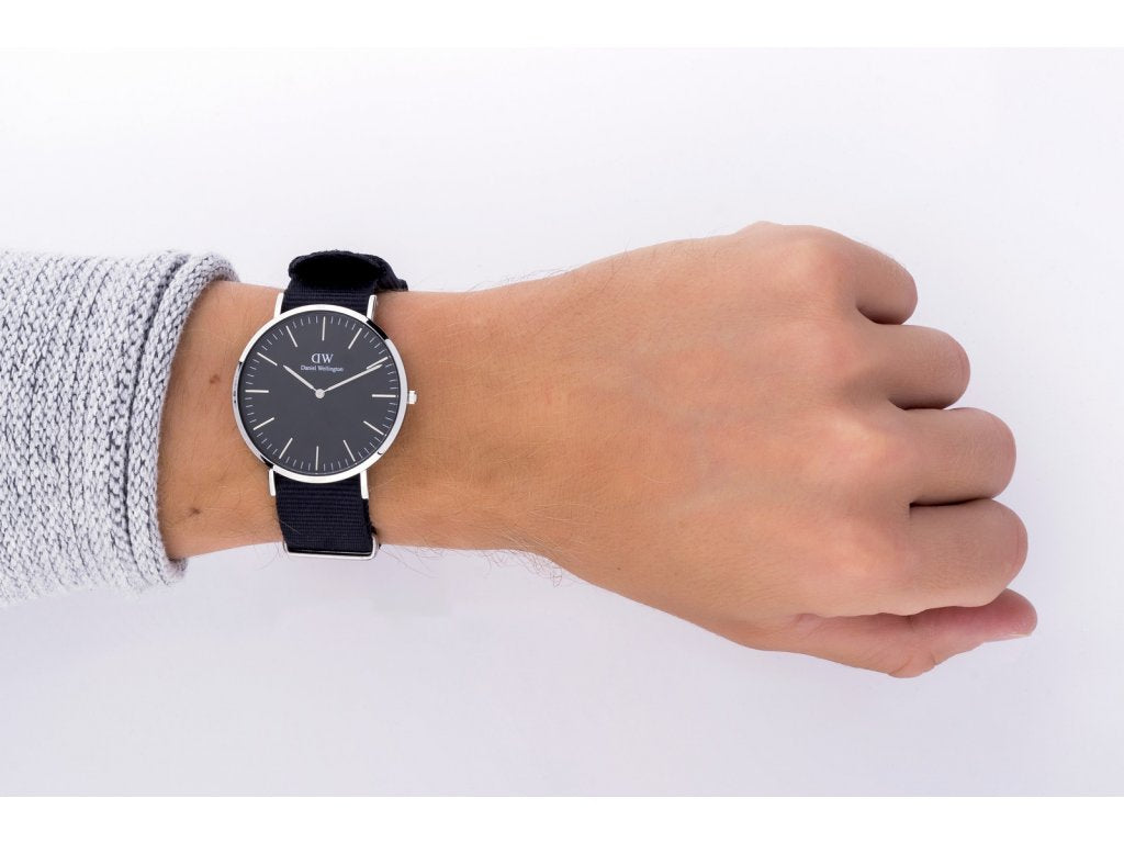 Daniel Wellington Classic Cornwall Black Dial Black Nylon Strap Watch For Women - DW00100149 Buy Now By Daniel Wellington