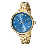 Marc Jacobs Sally Blue Dial Gold Steel Strap Watch for Women - MBM3366 Buy Now By Marc Jacobs