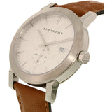 Burberry The City Silver Dial Brown Leather Strap Watch for Men - BU9904 Buy Now By Burberry