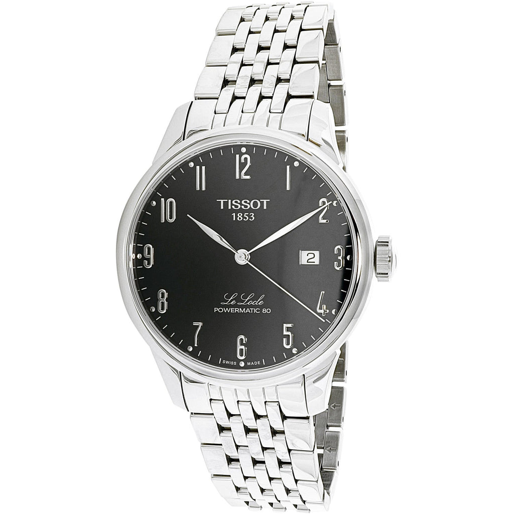 Tissot T Classic Powermatic 80 Black Dial Silver Steel Strap Watch For Men - T41.1.483.52 Buy Now By Tissot