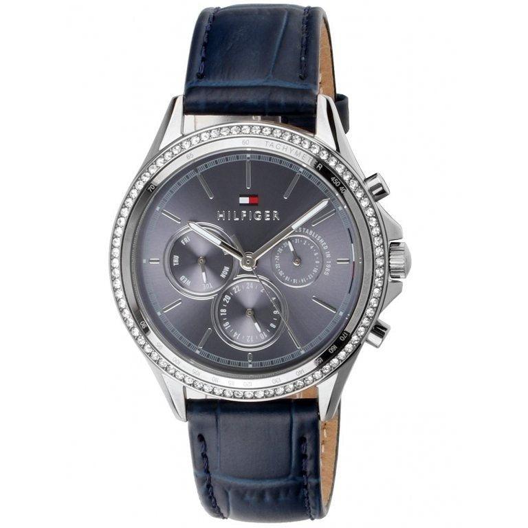 Tommy Hilfiger Ari Quartz Diamonds Blue Dial Blue Leather Strap Watch for Women - 1781979 Buy Now By Tommy Hilfiger