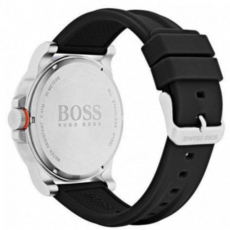 Hugo Boss Detroit Sport Quartz Black Dial Black Rubber Strap Watch for Men - 1550006 Buy Now By Hugo Boss