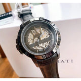 Maserati Potenza Automatic Black Dial Black Leather Strap Stainless Steel Watch For Men - R8821119006 Buy Now By Maserati