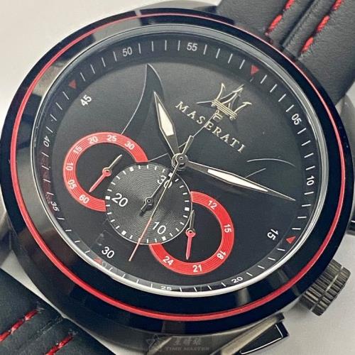 Maserati Traguardo Chronograph Black Dial Black Leather Strap Watch for Men - R8871612023 Buy Now By Maserati