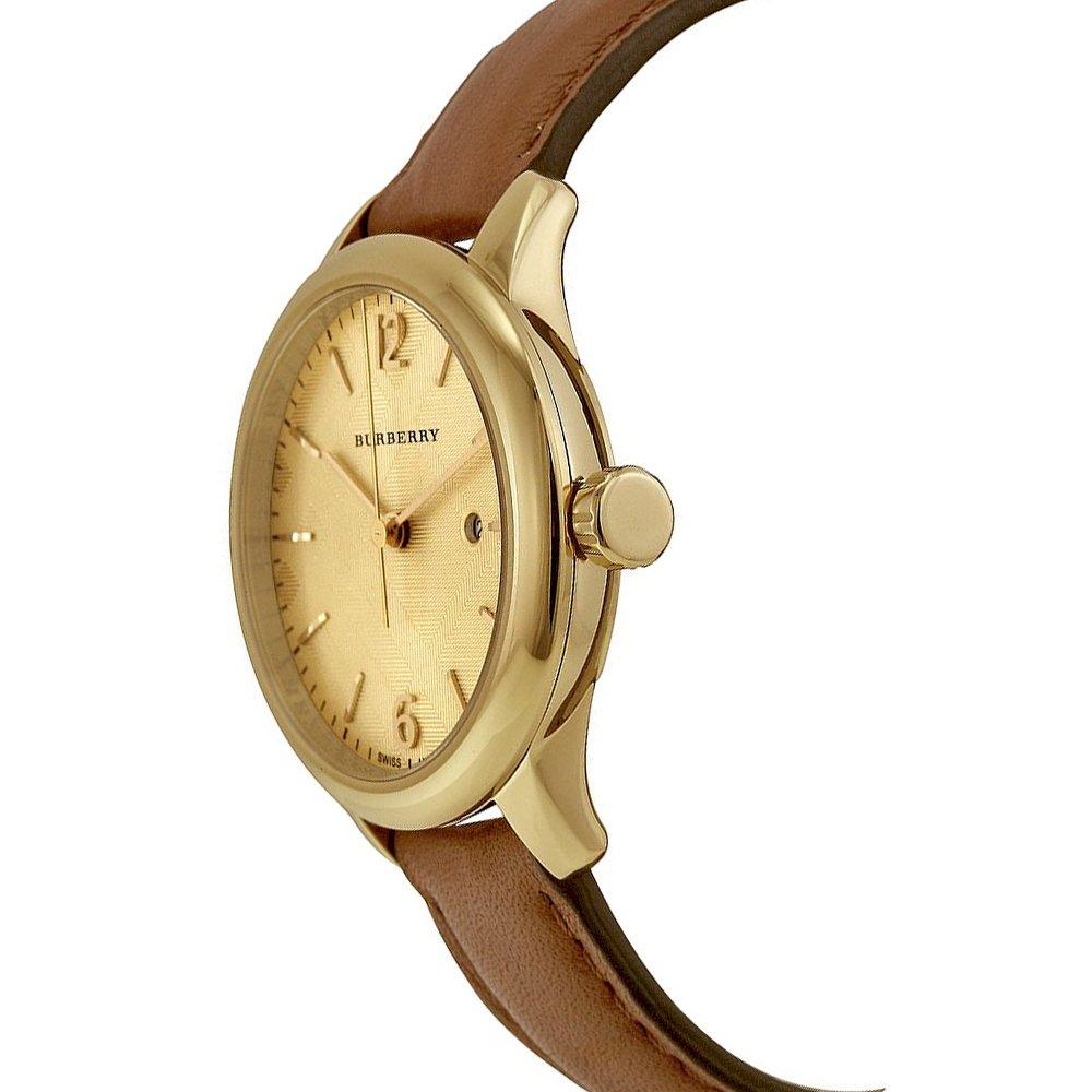 Burberry The Classic Champagne Gold Dial Brown Leather Strap Watch for Women - BU10101 Buy Now By Burberry