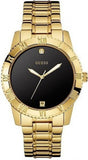 Guess Classic Diamonds Black Dial Gold Steel Strap Watch for Men - W0416G2 Buy Now By Guess