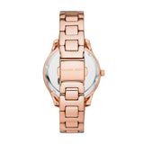Michael Kors Lilane Three Hand Mother of Pearl White Dial Rose Gold Steel Strap Watch For Women - MK4557 Buy Now By Michael Kors