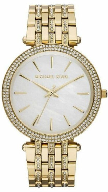 Michael Kors Darci Mother of Pearl Dial Gold Steel Strap Watch for Women - MK3219 Buy Now By Michael Kors