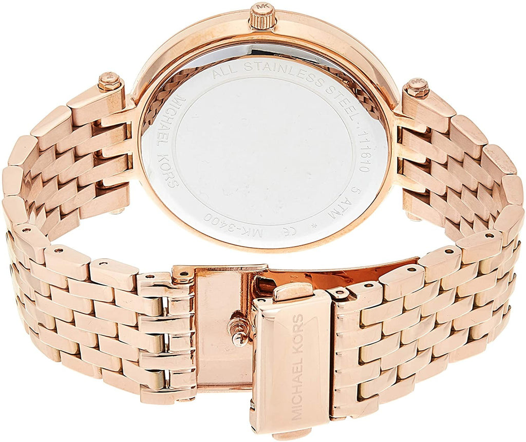 Michael Kors Darci Purple Dial Rose Gold Steel Strap Watch for Women - MK3400 Buy Now By Michael Kors