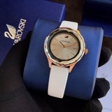 Swarovski Octea Nova Grey Dial Grey Leather Strap Watch for Women - 5295326 Buy Now By Swarovski