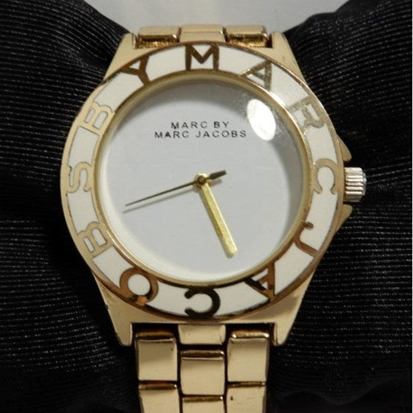 Marc Jacobs Blade White Dial Gold Steel Strap Watch for Women - MBM3050 Buy Now By Marc Jacobs