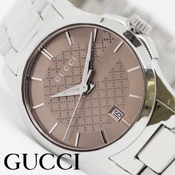 Gucci G Timeless Brown Dial Silver Steel Strap Watch For Women - YA126526 Buy Now By Gucci