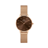 Daniel Wellington Petite Amber Brown Dial Gold Mesh Strap Watch For Women - DW00100476 Buy Now By Daniel Wellington