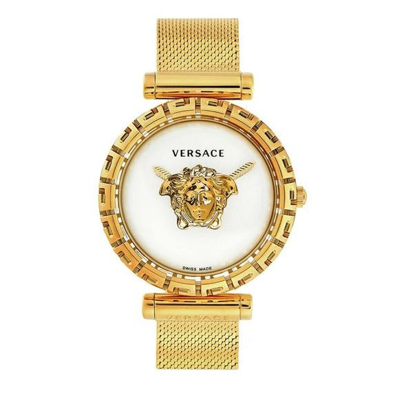 Versace Palazzo Empire Greca White Dial Gold Mesh Bracelet Watch for Women - VEDV00619 Buy Now By Versace