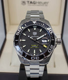 Tag Heuer Aquaracer Black Dial Silver Steel Strap Strap Watch for Men - WAY201A.BA0927 Buy Now By Tag Heuer