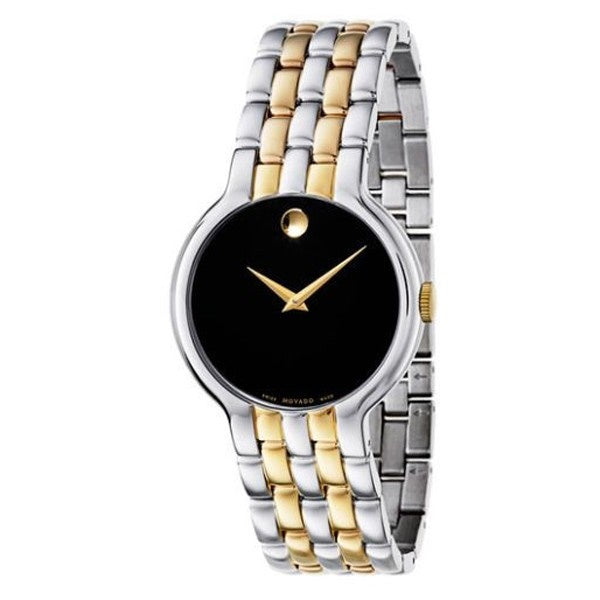 Movado Veturi Quartz Black Dial Two Tone Steel Strap Watch for Men - 0606932 Buy Now By Movado