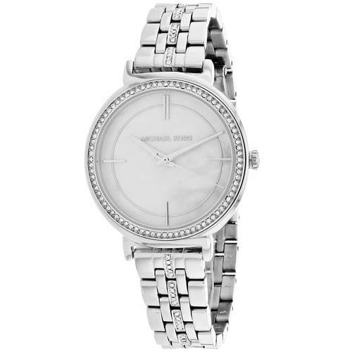 Michael Kors Cinthia White Mother of Pearl Dial Silver Steel Strap Watch for Women for Women - MK3641 Buy Now By Michael Kors