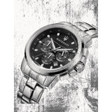 Maserati Successo Chronograph Black Dial Silver Steel Strap Watch For Men - R8873621001 Buy Now By Maserati