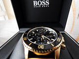 Hugo Boss Talent Chronograph Black Dial Black Leather Strap Watch For Men - 1513580 Buy Now By Hugo Boss