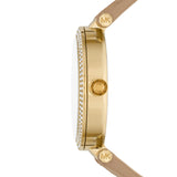 Michael Kors Parker Three-Hand Gold Dial Brown Leather Strap Watch For Women - MK4725 Buy Now By Michael Kors
