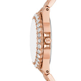 Michael Kors Lennox Analog Pink Dial Rose Gold Steel Strap Watch For Women - MK7396 Buy Now By Michael Kors