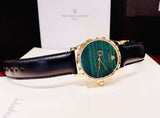 Gucci Le Marche Des Merveilles Quartz Green Dial Black Leather Strap Watch For Women - YA126463 Buy Now By Gucci