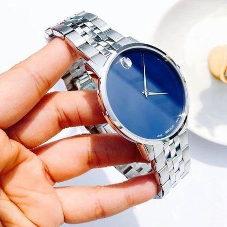 Movado Museum Classic Blue Dial Silver Steel Strap Watch for Men - 0607212 Buy Now By Movado