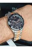 Hugo Boss Talent Black Dial Two Tone Steel Strap Watch for Men - 1513584 Buy Now By Hugo Boss