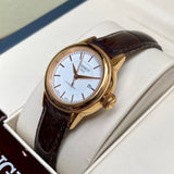 Tissot Carson Automatic White Dial Brown Leather Strap Watch For Women - T085.207.36.011.00 Buy Now By Tissot