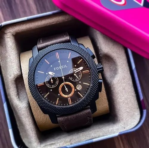 Fossil Machine Flight Chronograph Brown Dial Brown Leather Strap Watch for Men - FS4656 Buy Now By Fossil