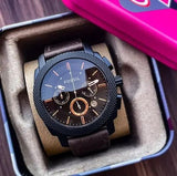 Fossil Machine Flight Chronograph Brown Dial Brown Leather Strap Watch for Men - FS4656 Buy Now By Fossil