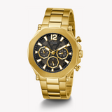 Guess Edge Chronograph Black Dial Gold Steel Strap Watch For Men - GW0539G2 Buy Now By Guess