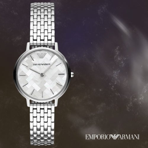 Emporio Armani Mother of Pearl Dial Silver Steel Strap Watch For Women - AR11112 Buy Now By Emporio Armani