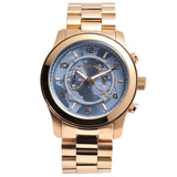 Michael Kors Runway Stop Hunger Quartz Blue Dial Rose Gold Steel Strap Watch For Men - MK8358 Buy Now By Michael Kors