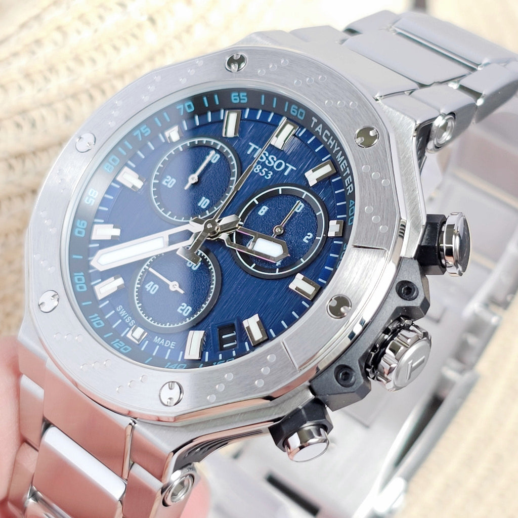 Tissot T Race Chronograph Blue Dial Silver Steel Strap Watch For Men - T141.417.11.041.00 Buy Now By Tissot