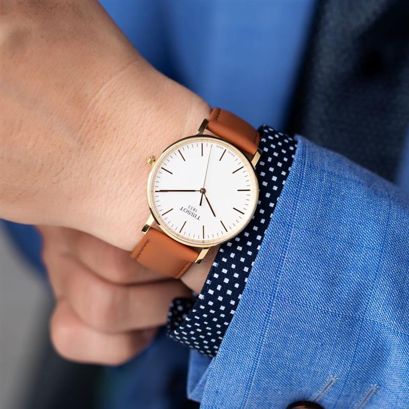 Tissot T Classic Everytime White Dial Brown Leather Strap Watch For Men - T109.410.36.031.00 Buy Now By Tissot