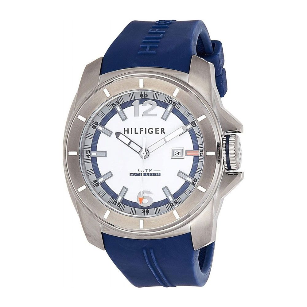 Tommy Hilfiger Windsurf White Dial Blue Rubber Strap Watch for Men - 1791113 Buy Now By Tommy Hilfiger