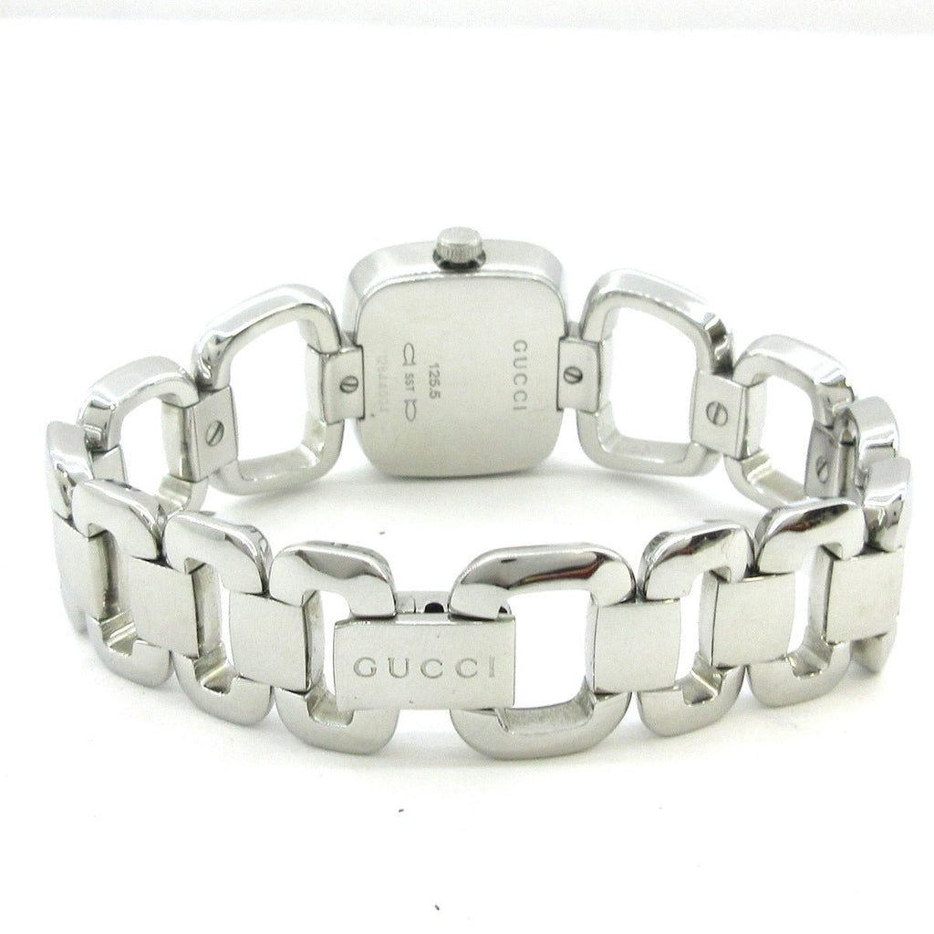 Gucci G Gucci Black Dial Silver Steel Strap Watch For Women - YA125510 Buy Now By Gucci