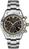 Versace Classic Chronograph Quartz Black Dial Silver Steel Strap Watch For Men - VEV700419 Buy Now By Versace
