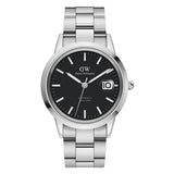Daniel Wellington Iconic Link Black Dial Silver Steel Strap Watch for Women - DW00100204 Buy Now By Daniel Wellington