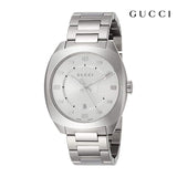 Gucci GG2570 Silver Dial Silver Steel Strap Watch For Men - YA142308 Buy Now By Gucci