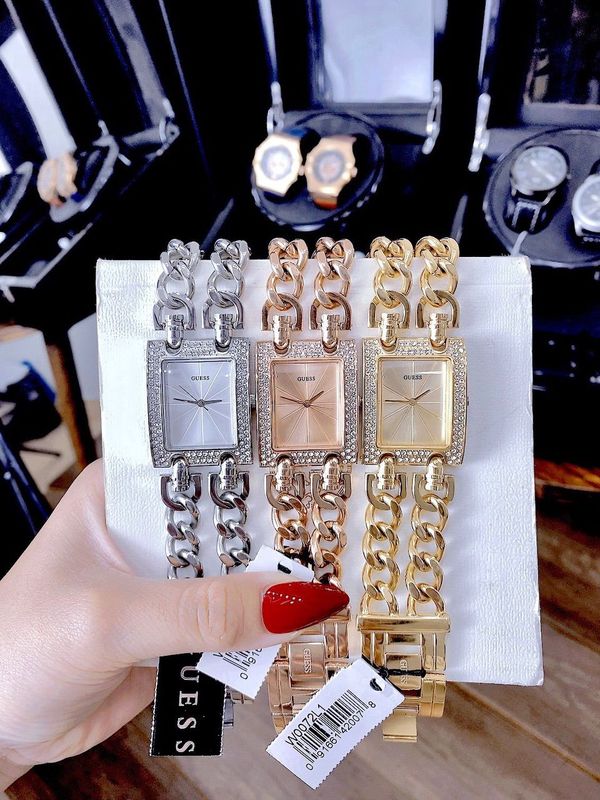 Guess Mod Heavy Metal Diamonds Rose Gold Dial Rose Gold Steel Strap Watch for Women - W0072L3 Buy Now By Guess